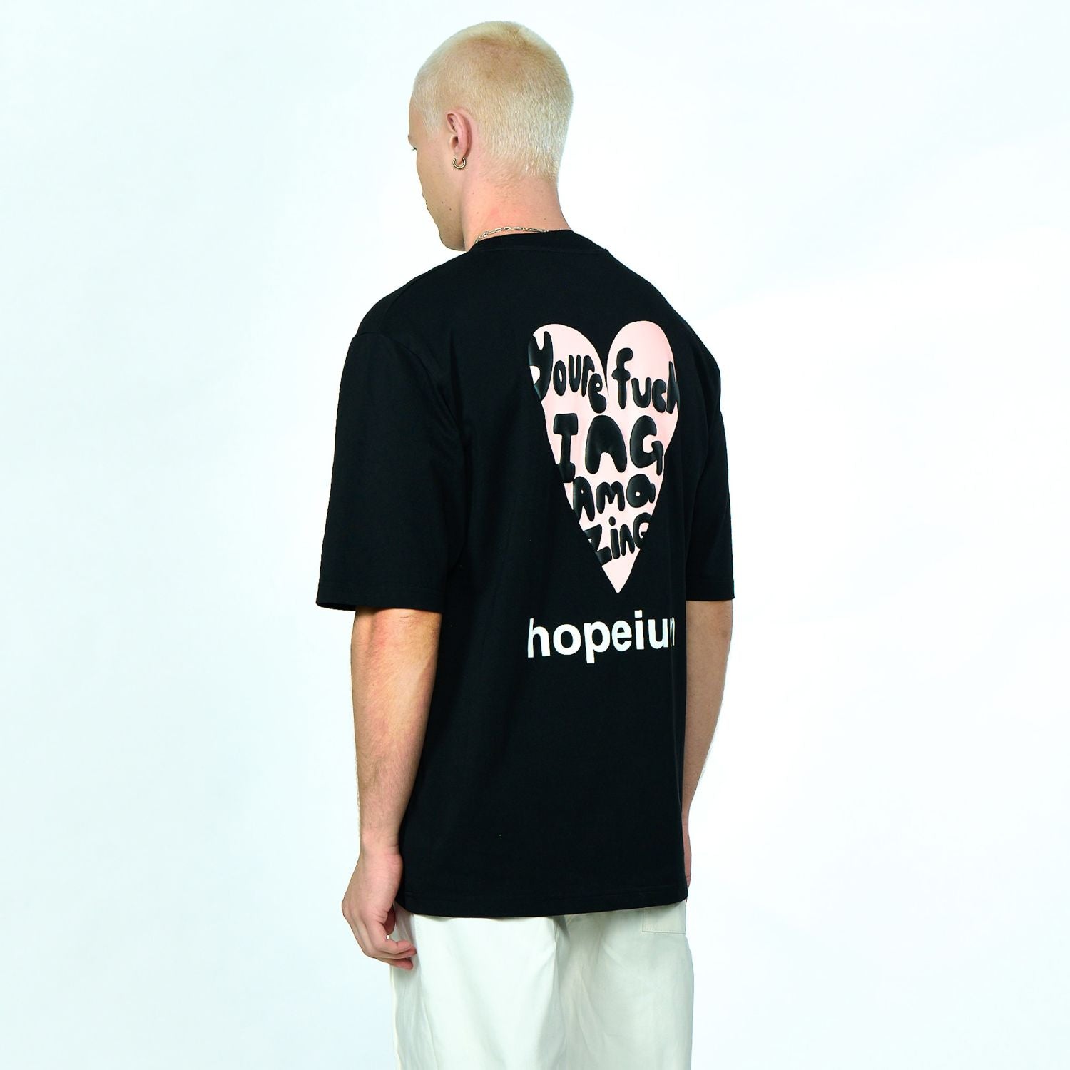 Hopeium Fucking Amazing T-shirt Zwart
