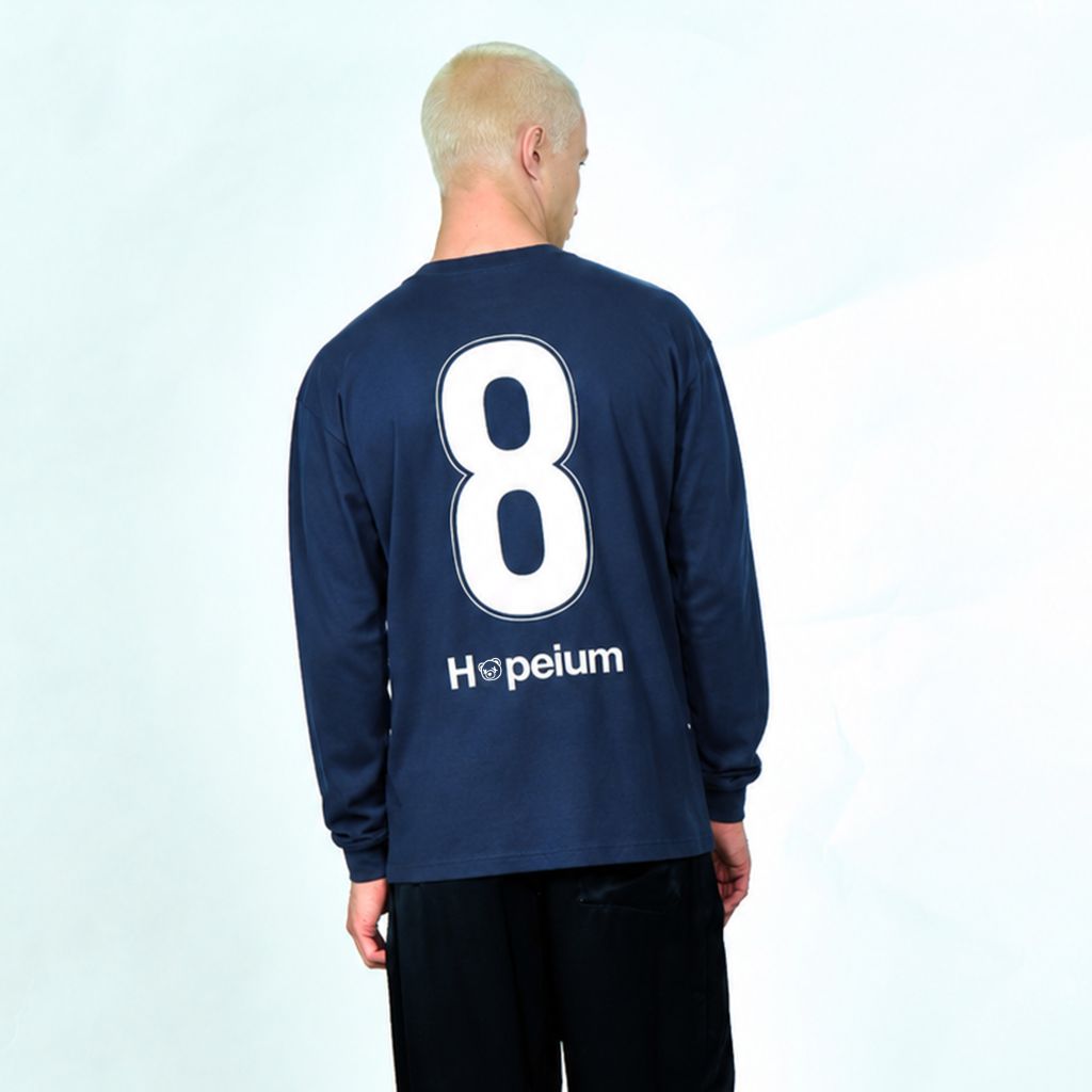 Hopeium Gandhi Longsleeve T-shirt Navy