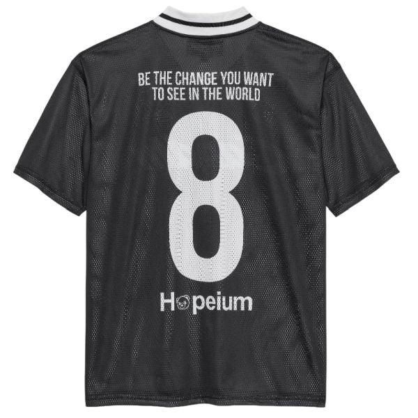 Hopeium Mesh Football T-shirt Zwart