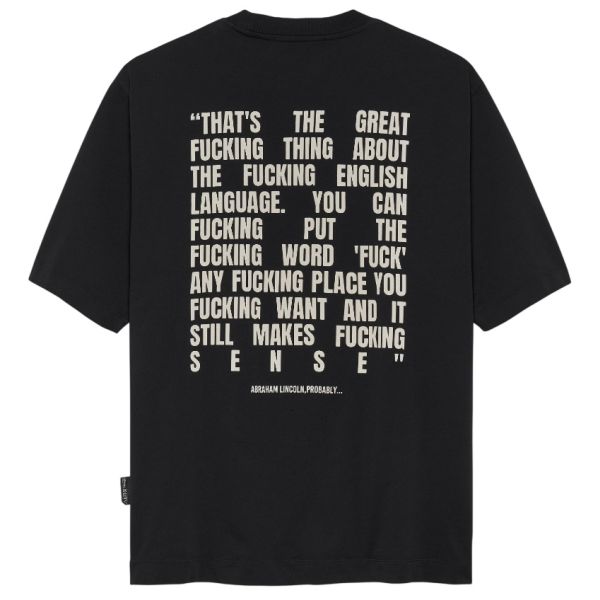 Hopeium Text T-shirt Zwart