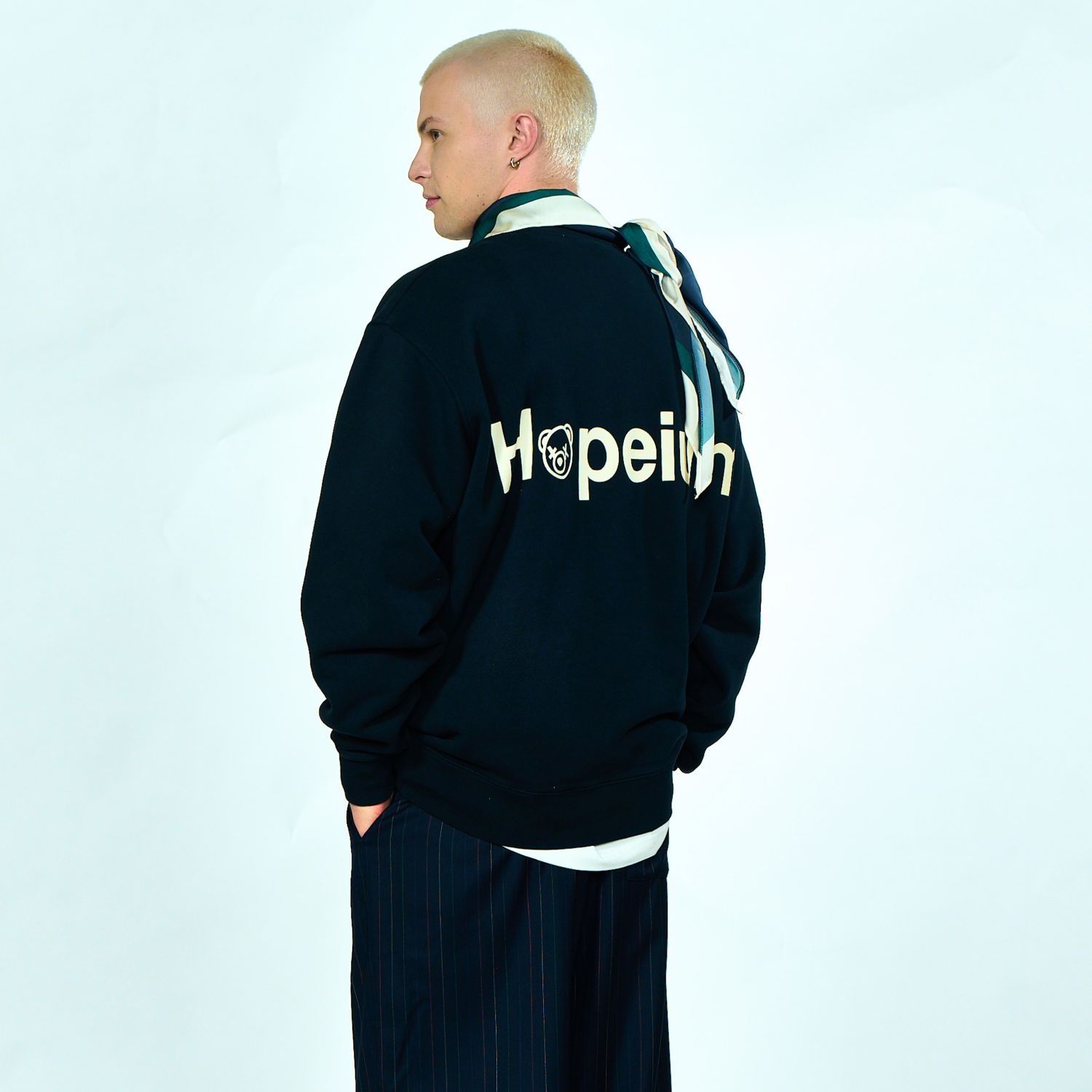 Hopeium Logo Sweater Navy