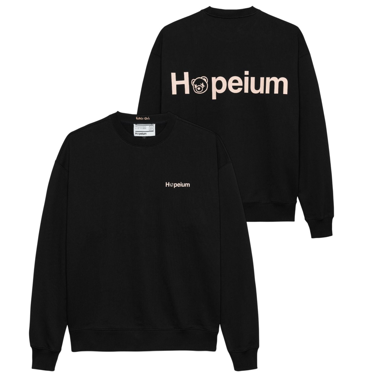 Hopeium Logo Sweater Zwart