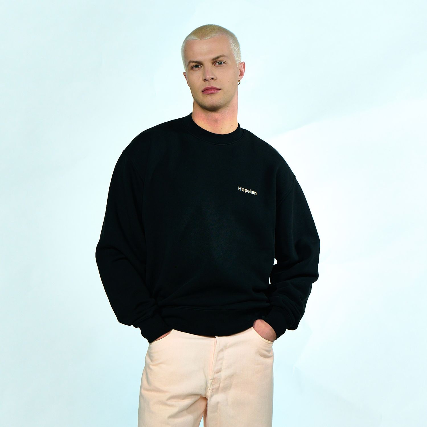 Hopeium Logo Sweater Zwart