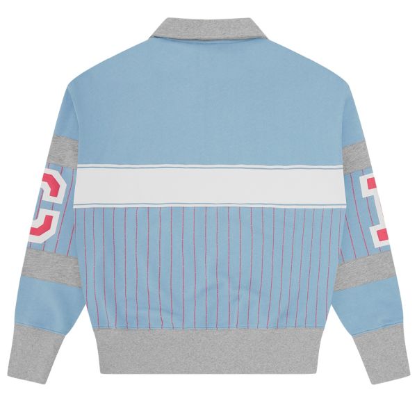 Icecream IC Cubs Collared Quarter Zip Sweater Licht Blauw
