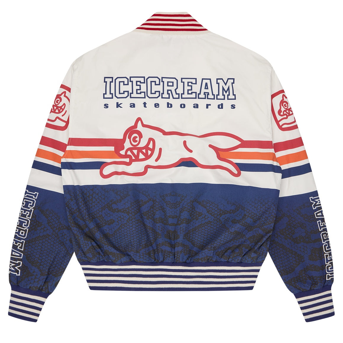 Icecream Moto Lightweight Bomber Jack Off White/Blauw