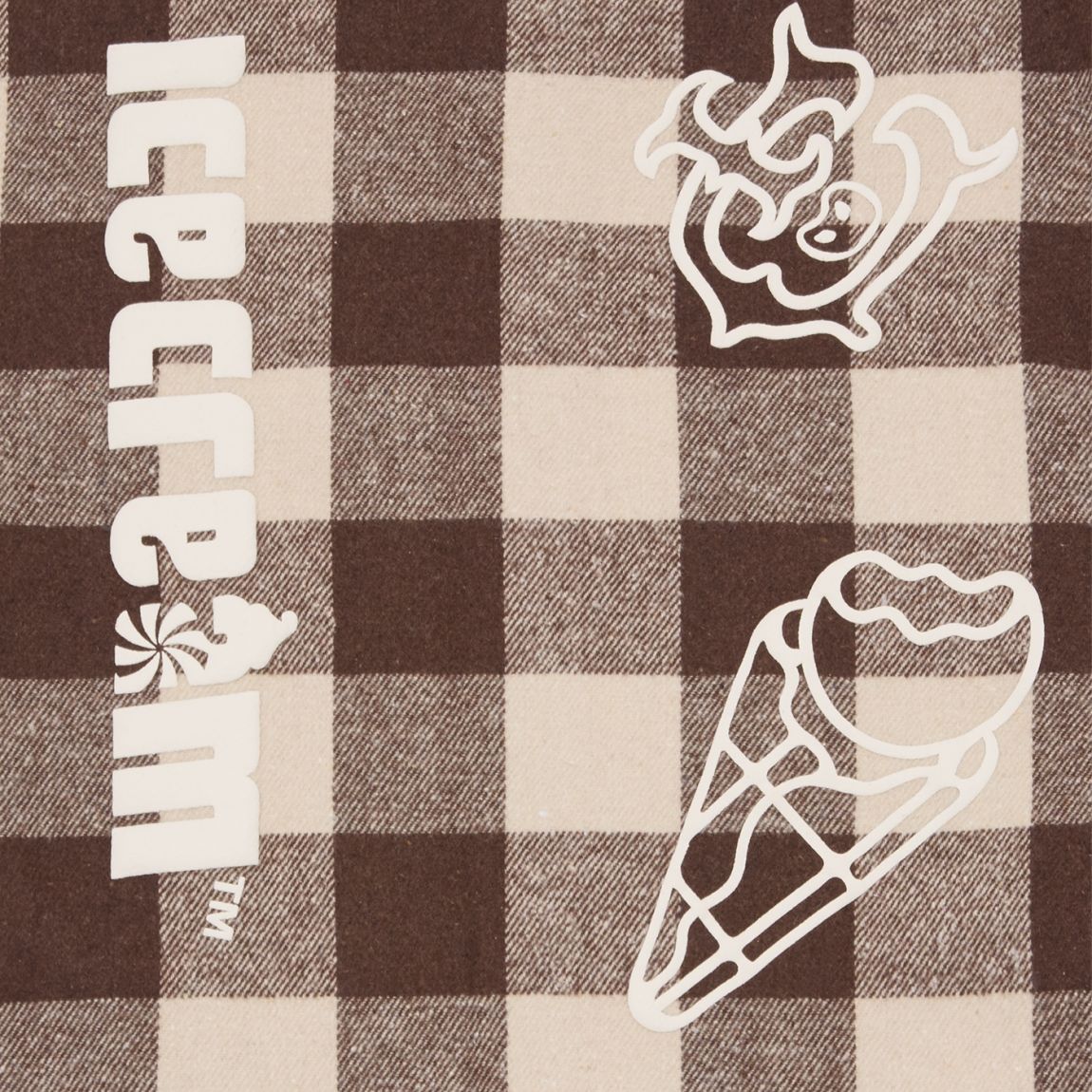 Icecream Multi Logo Check Overhemd Bruin
