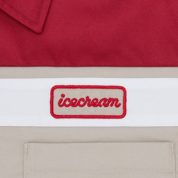 Icecream Parlor Work Overhemd Beige/Rood