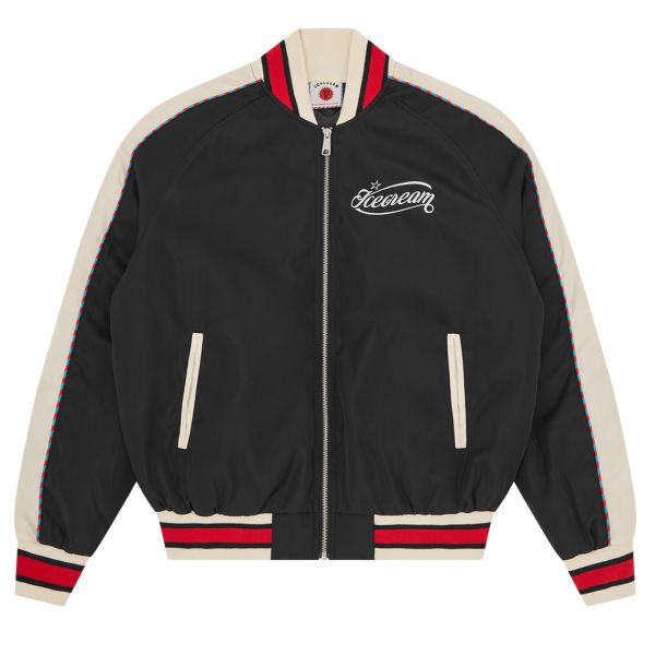 icecream running dog satin bomber jack zwart 1