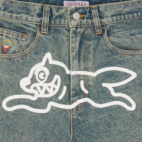 Icecream Running Dog Triple Scoop Jeans Blauw
