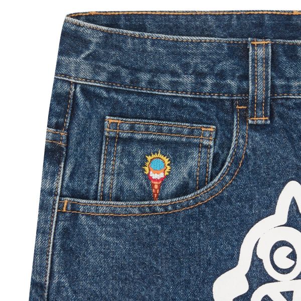 Icecream Running Dog Triple Scoop Jeans Donker Blauw