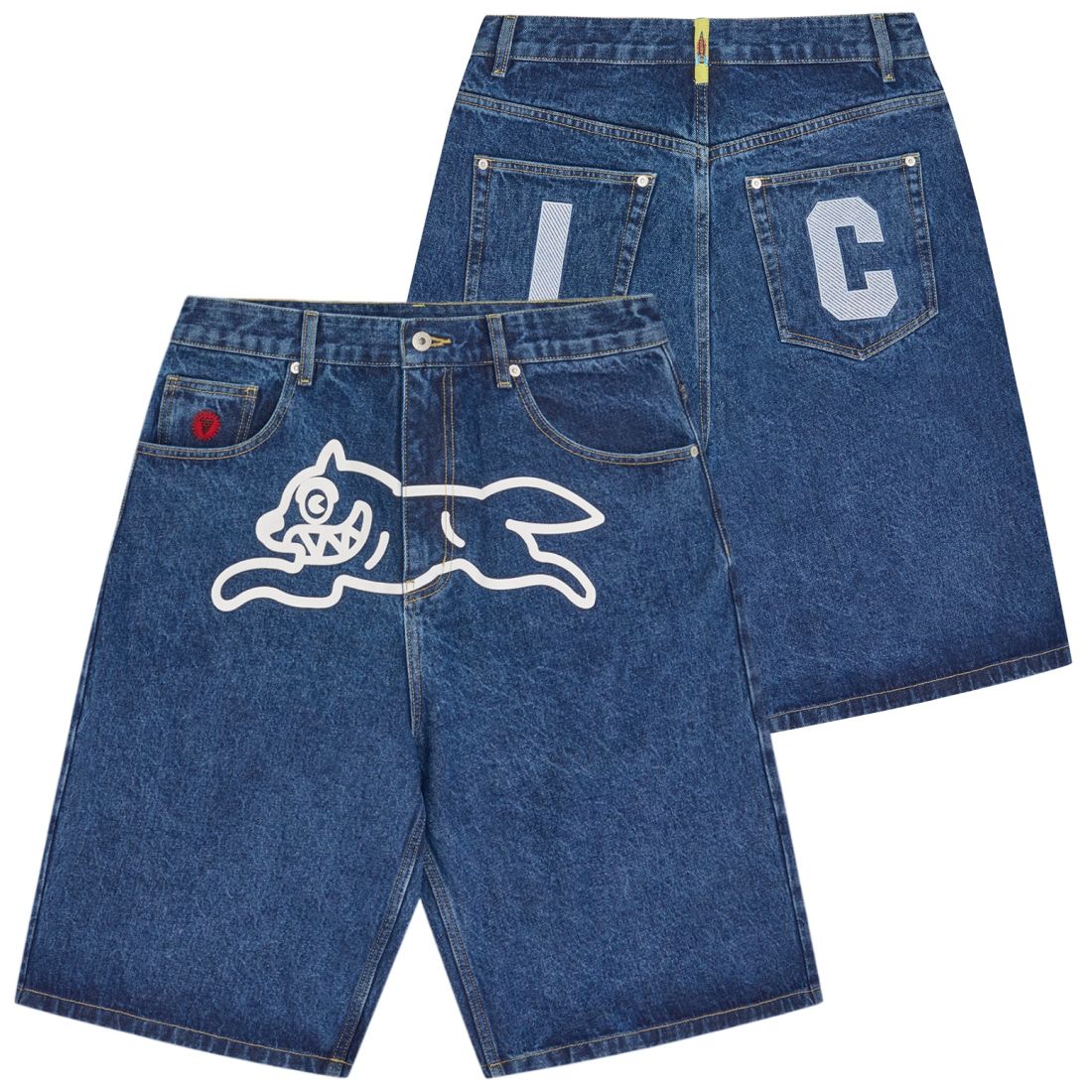 Icecream Running Dog Triple Scoop Korte Broek Blauw