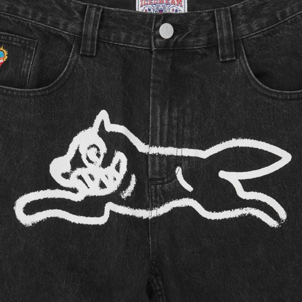 Icecream Spray Paint Running Dog Double Scoop Jeans Zwart
