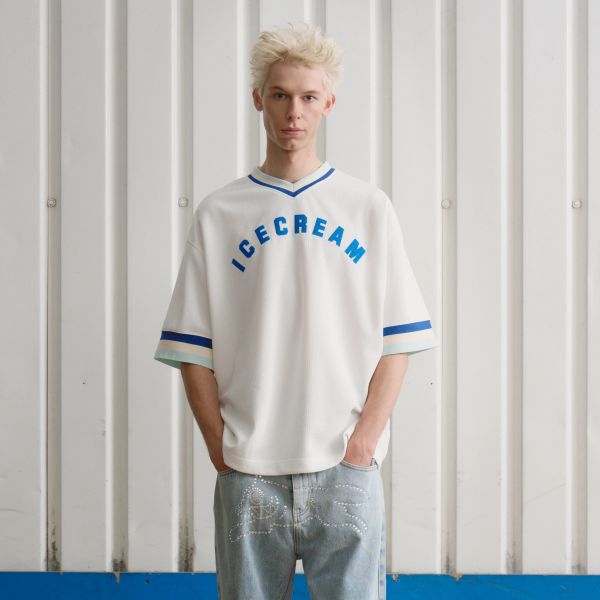 Icecream V-Neck Sports Jersey Wit