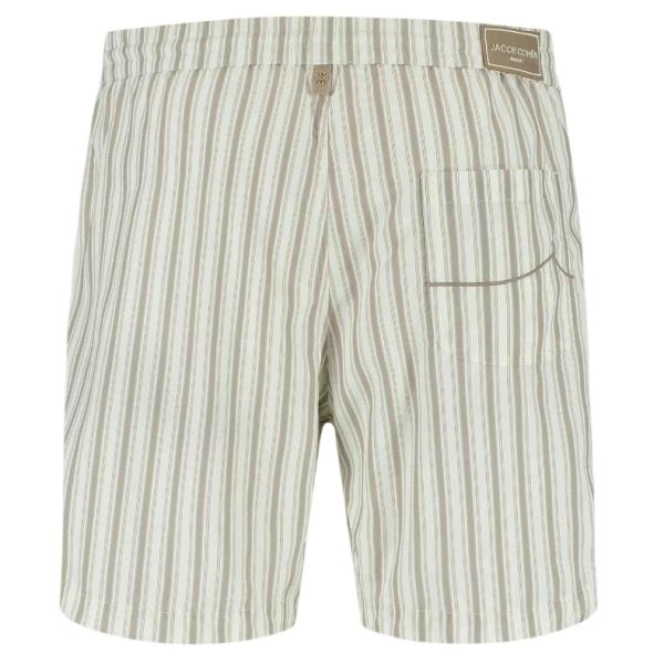 Jacob Cohën Bermuda Zwembroek Beige/Wit