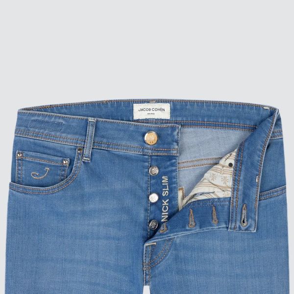 Jacob Cohën Nick Slim Jeans 200D Blauw