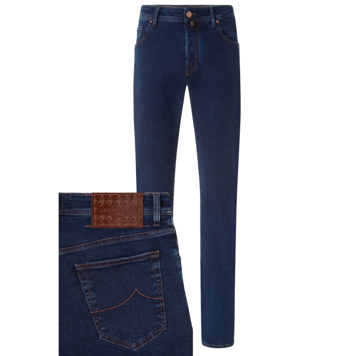 Jacob Cohën Nick Slim Jeans 100D Donker Blauw