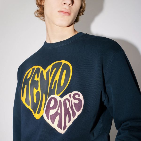 Kenzo Hearts Classic Sweater Navy
