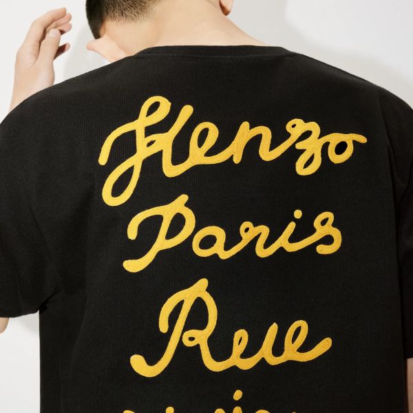 Kenzo Rue Vivienne Oversized T-shirt Zwart