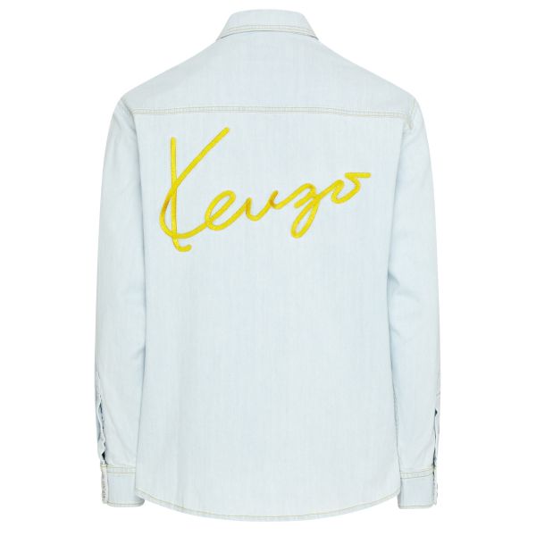 Kenzo Signature Western Overshirt Blauw