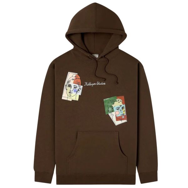 KidSuper Studios Sketched Faces Hoodie Bruin