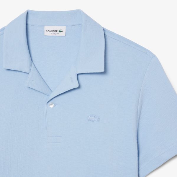Lacoste Classic Fit Textured Polo Licht Blauw