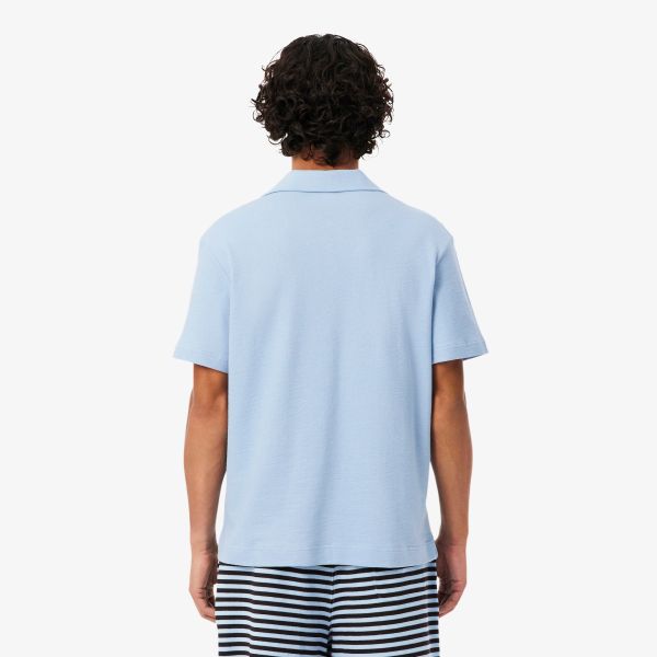 Lacoste Classic Fit Textured Polo Licht Blauw