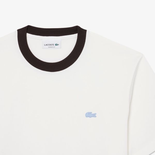 Lacoste Color-Blocked Croc T-shirt Off White