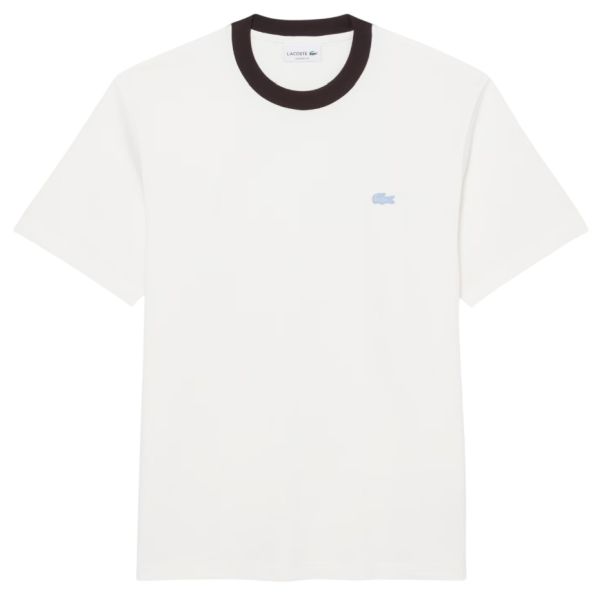 Lacoste Color-Blocked Croc T-shirt Off White