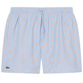 Lacoste Crocodile Print Zwembroek Licht Blauw