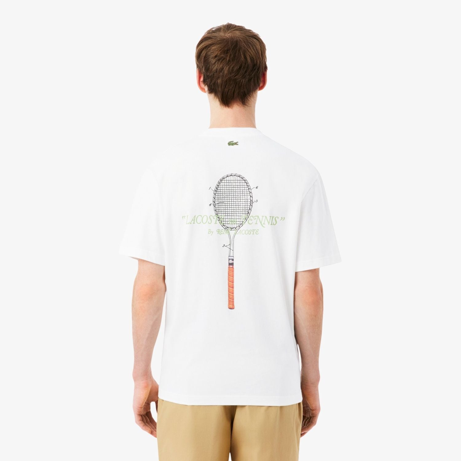 Lacoste Embroidered Cotton T-shirt Wit