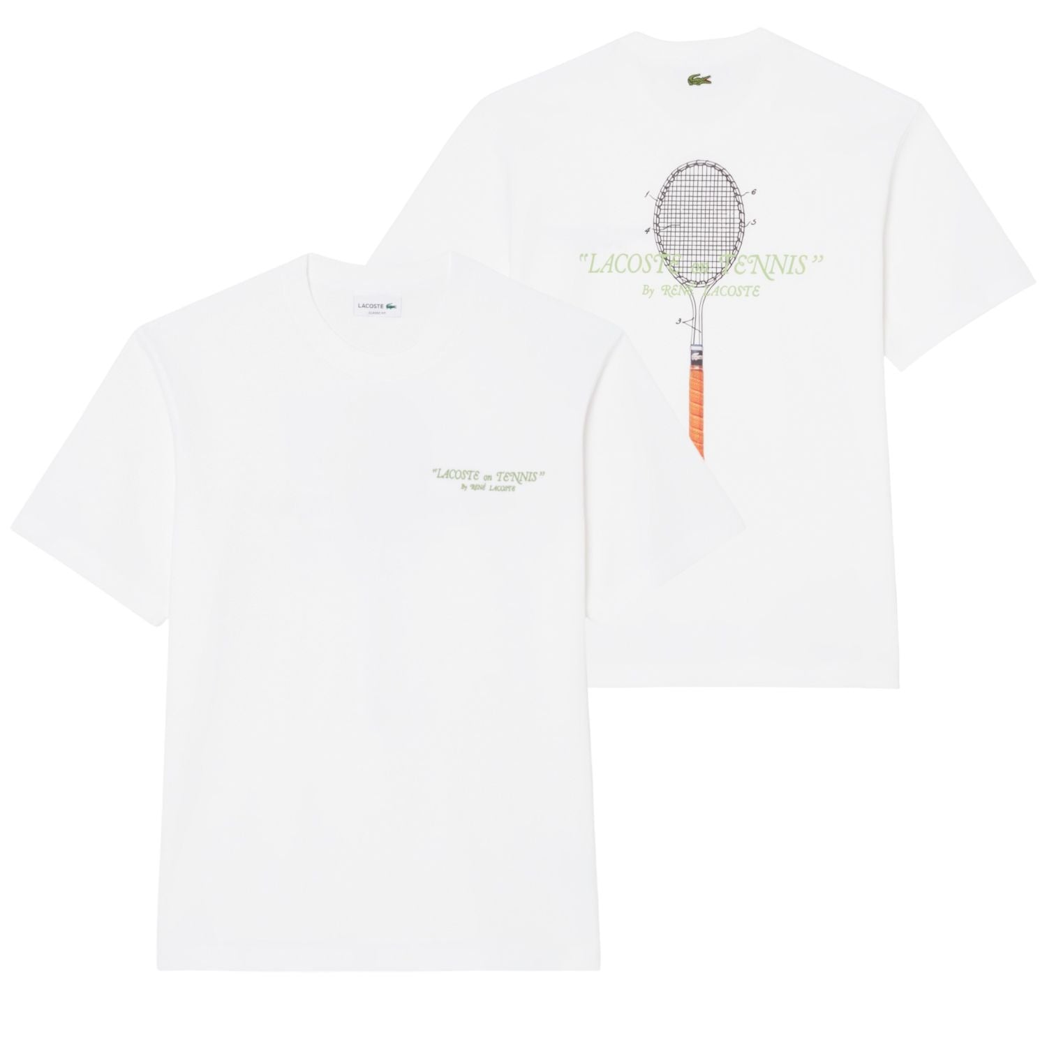 Lacoste Embroidered Cotton T-shirt Wit