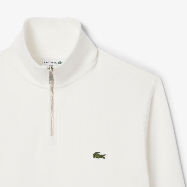 Lacoste Half Zip Sweater Off White