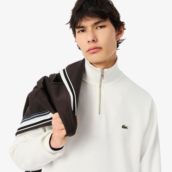 Lacoste Half Zip Sweater Off White