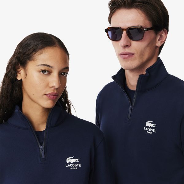 Lacoste Heritage Half Zip Sweater Navy