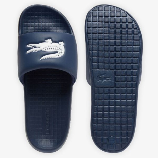 Lacoste Logo Slippers Navy