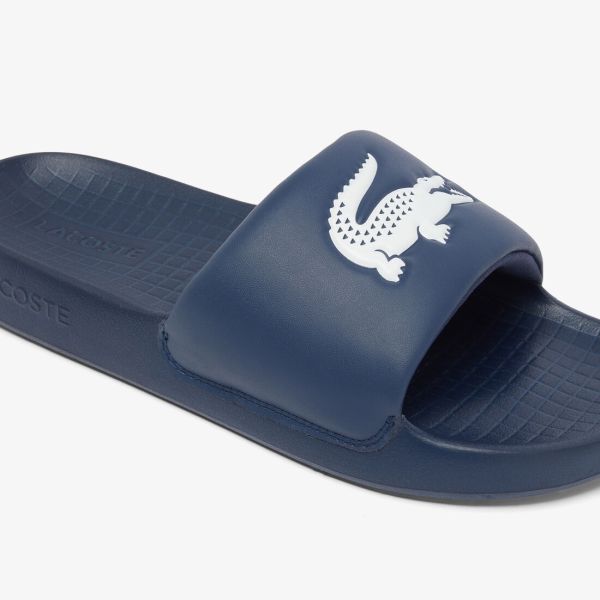 Lacoste Logo Slippers Navy