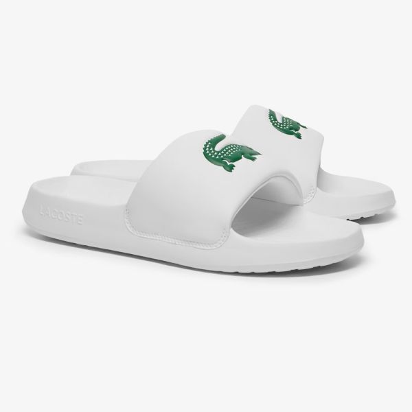 Lacoste Logo Slippers Wit