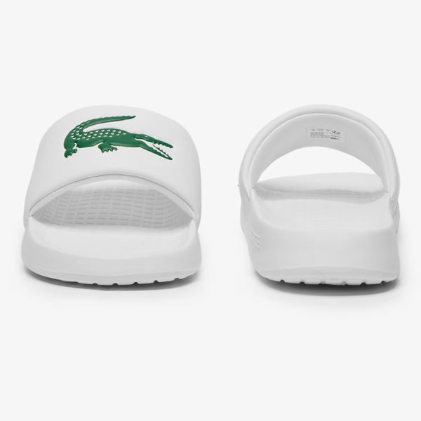 Lacoste Logo Slippers Wit