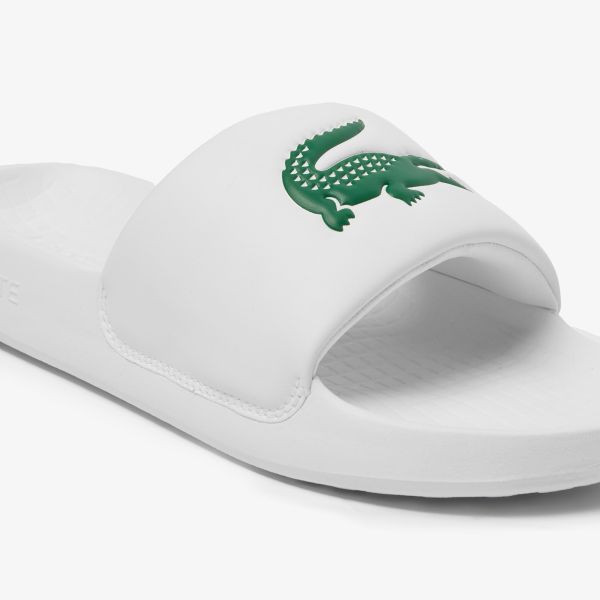 Lacoste Logo Slippers Wit