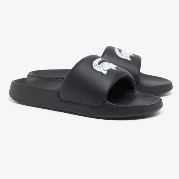Lacoste Logo Slippers Zwart
