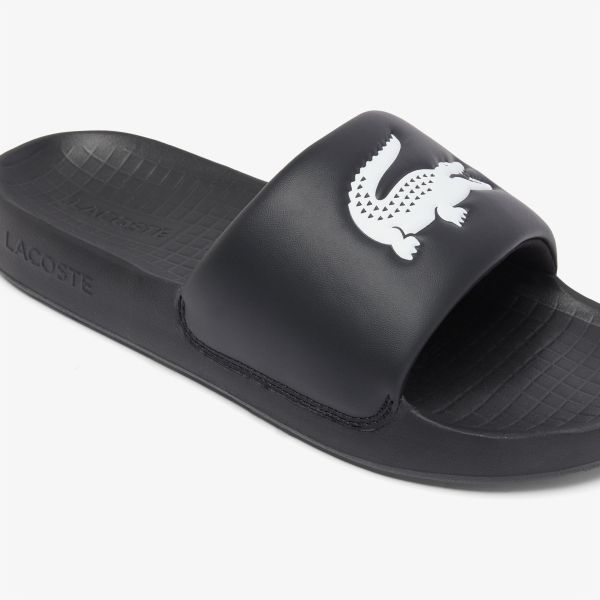 Lacoste Logo Slippers Zwart