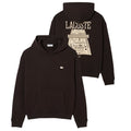 Lacoste Loose Fit Printed Hoodie Bruin