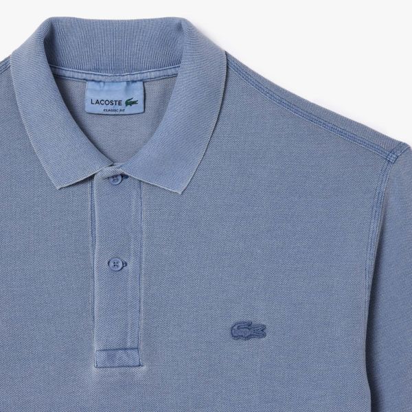 Lacoste Natural Dyed Classic Fit Polo Blauw