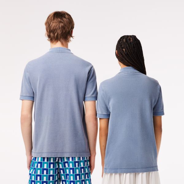 Lacoste Natural Dyed Classic Fit Polo Blauw