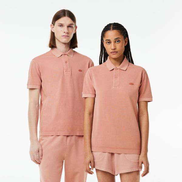 Lacoste Natural Dyed Classic Fit Polo Roze