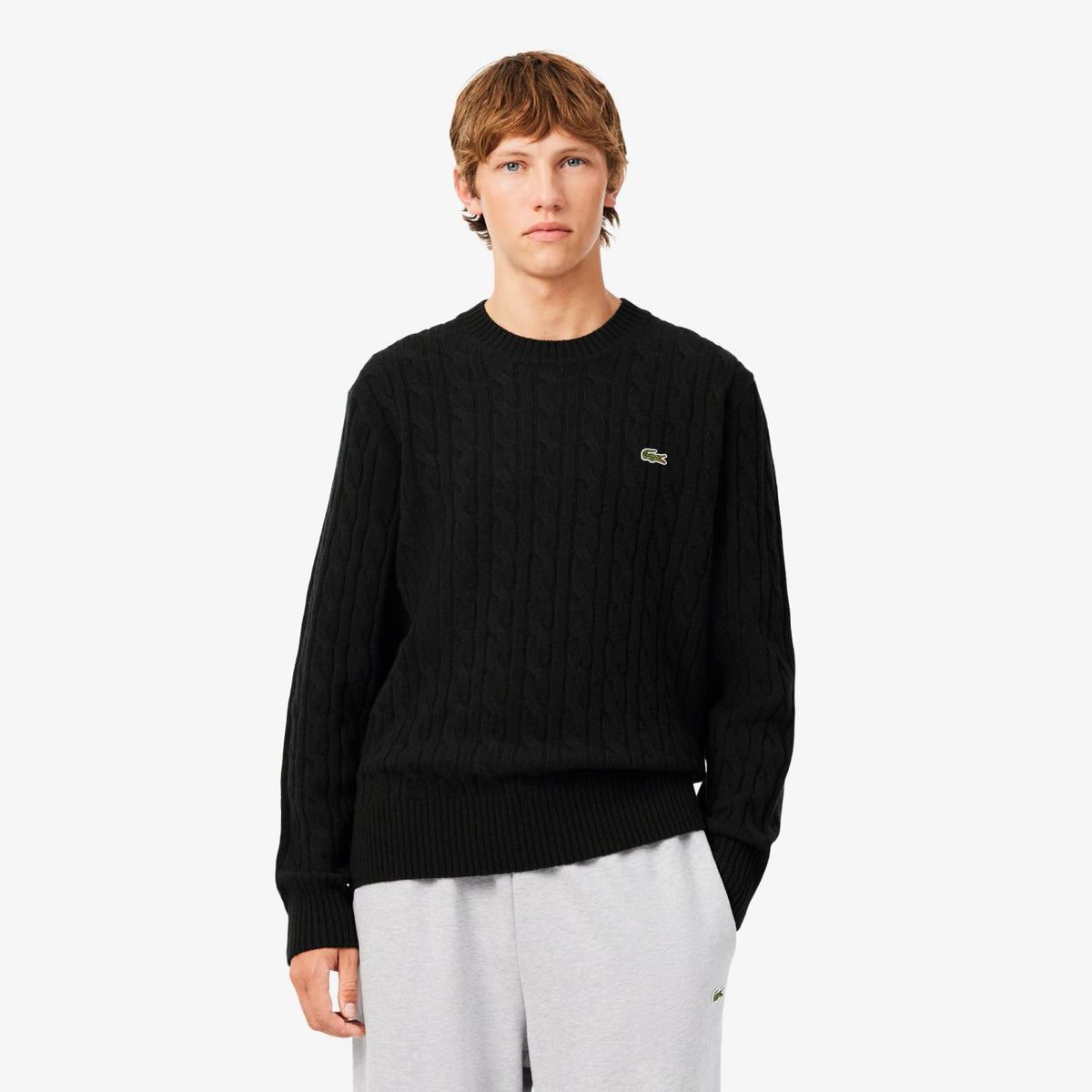 Lacoste Cable Knit Sweater Donker Groen
