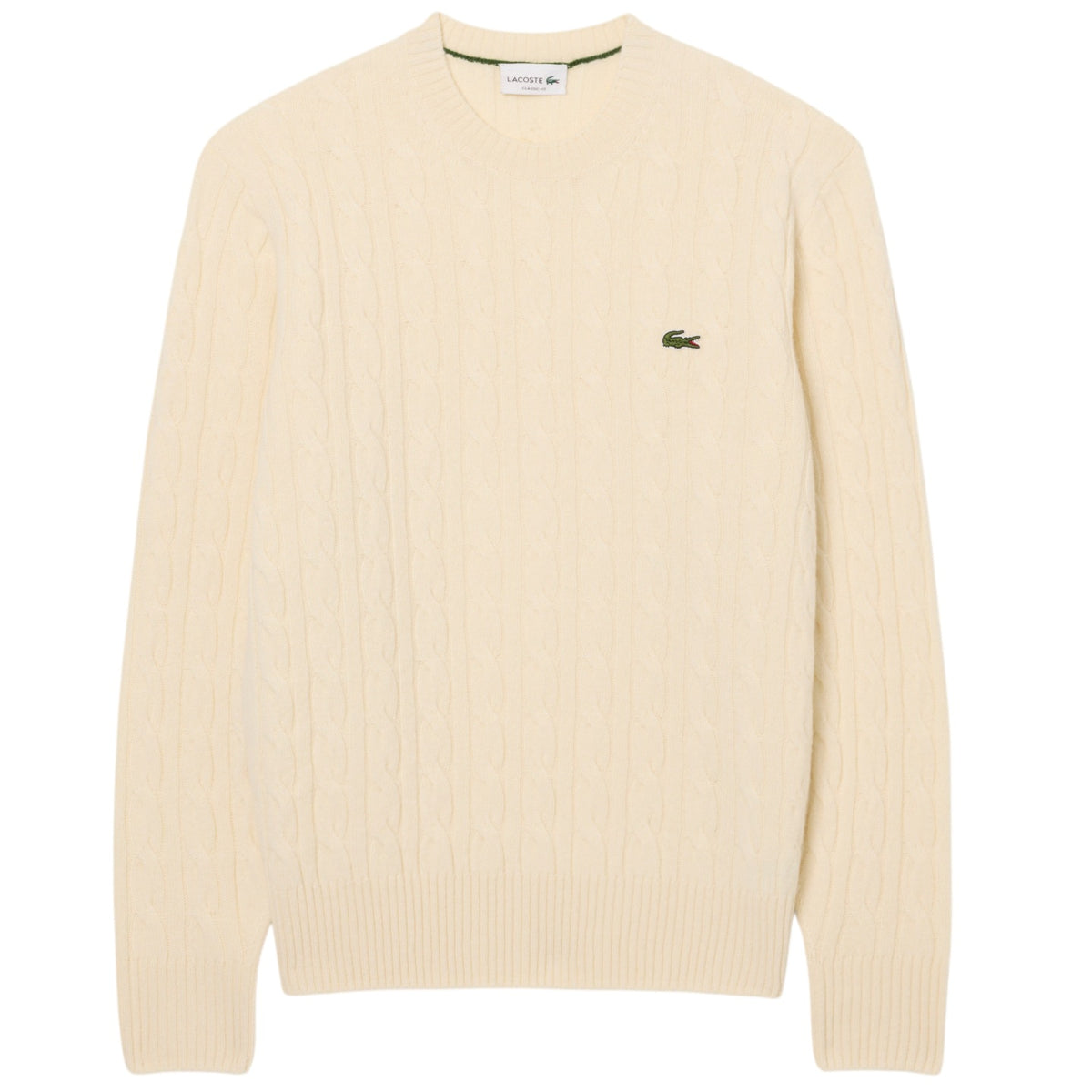Lacoste Cable Knit Sweater Off White