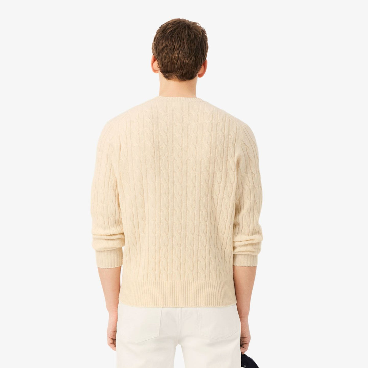 Lacoste Cable Knit Sweater Off White