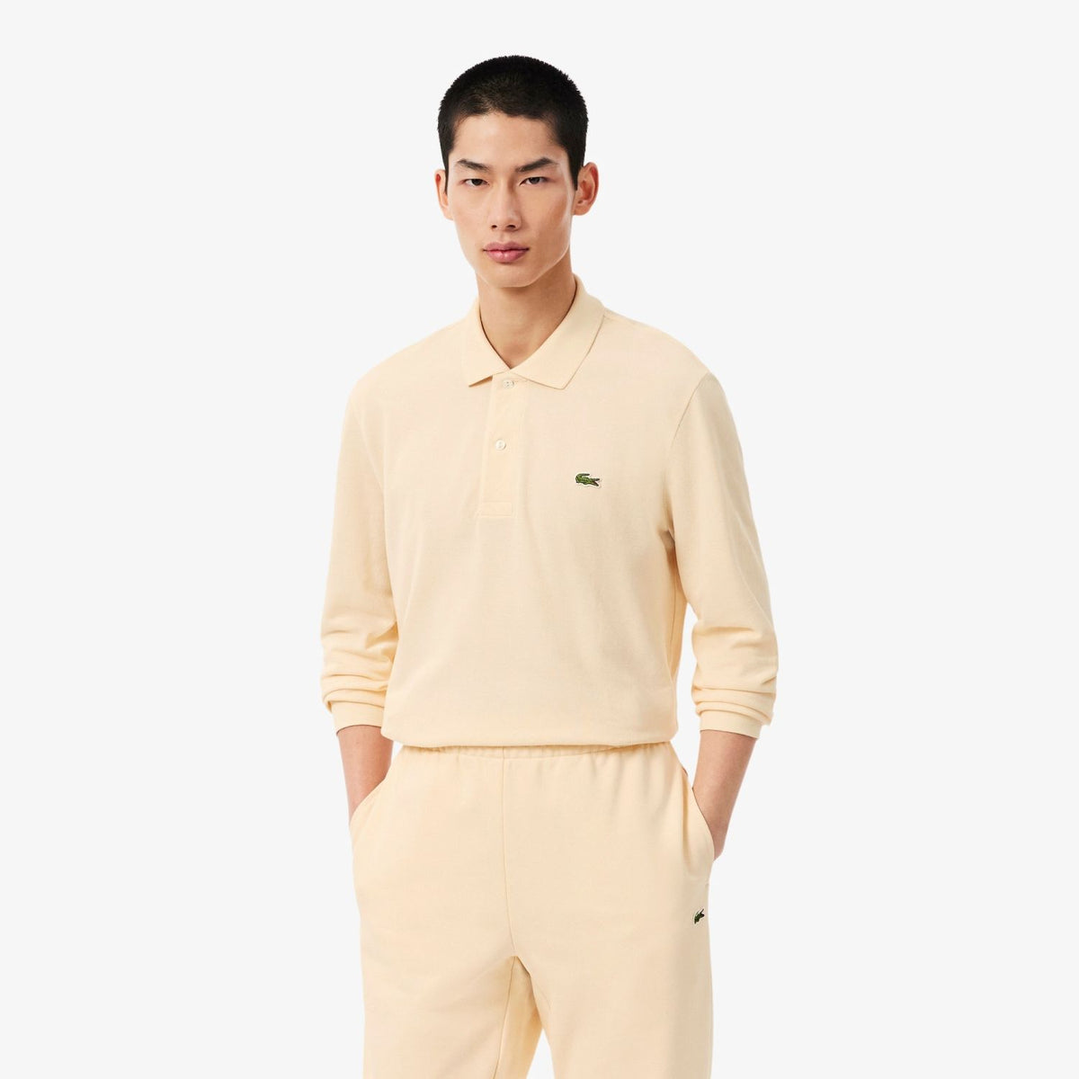 Lacoste Classic Fit Longsleeve Polo Beige