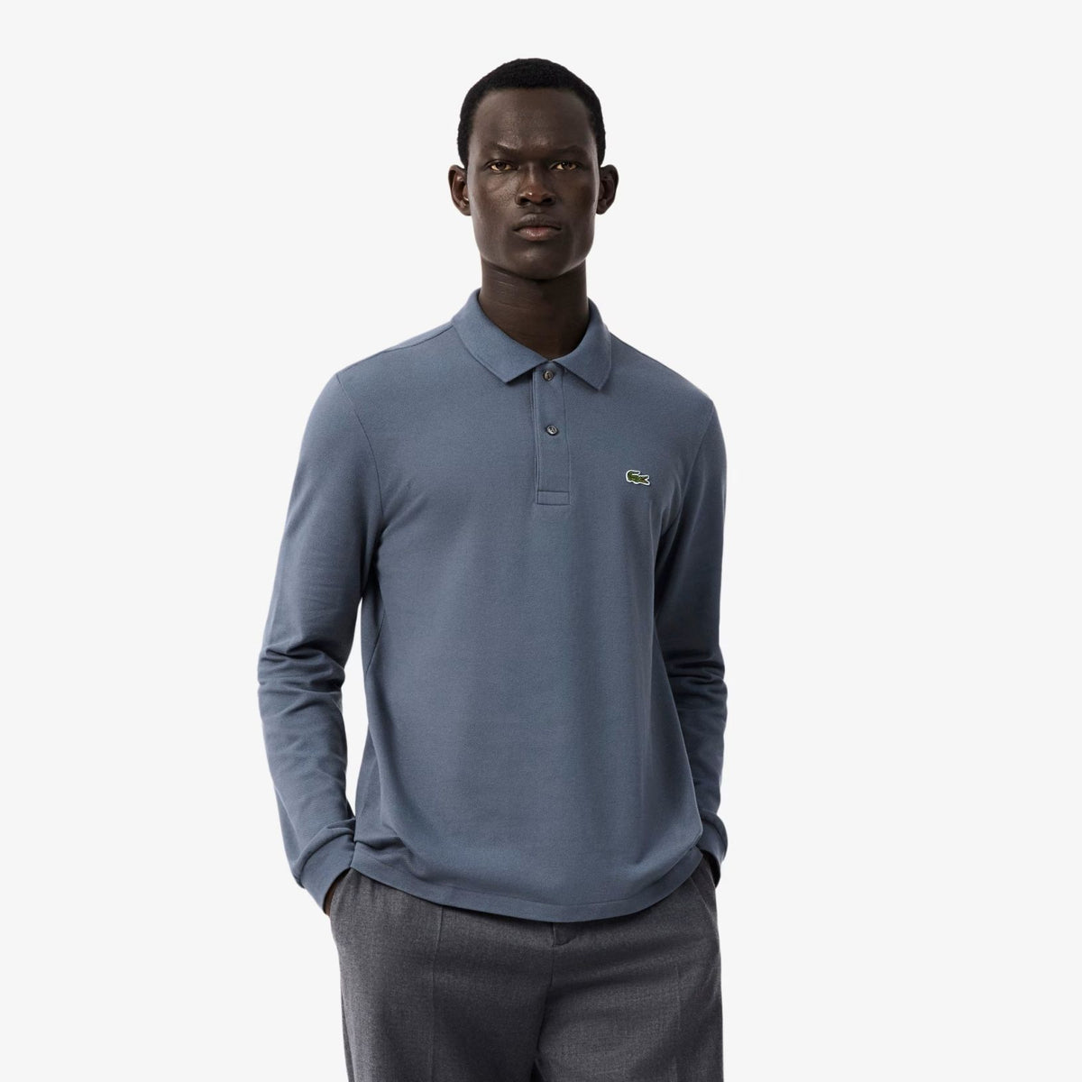 Lacoste Classic Fit Longsleeve Polo Grijs